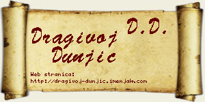 Dragivoj Dunjić vizit kartica